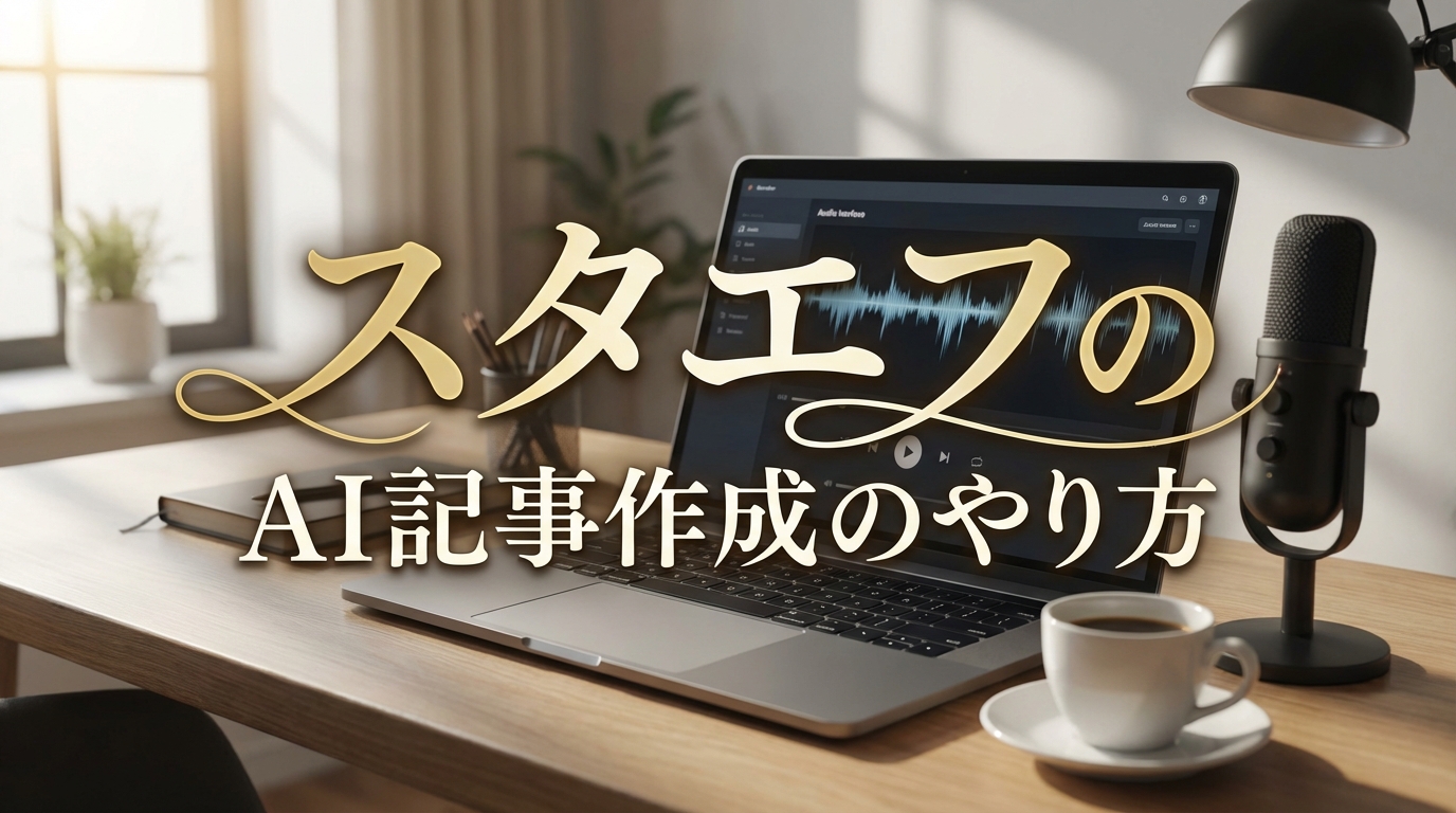 スタエフのAI記事作成のやり方は？