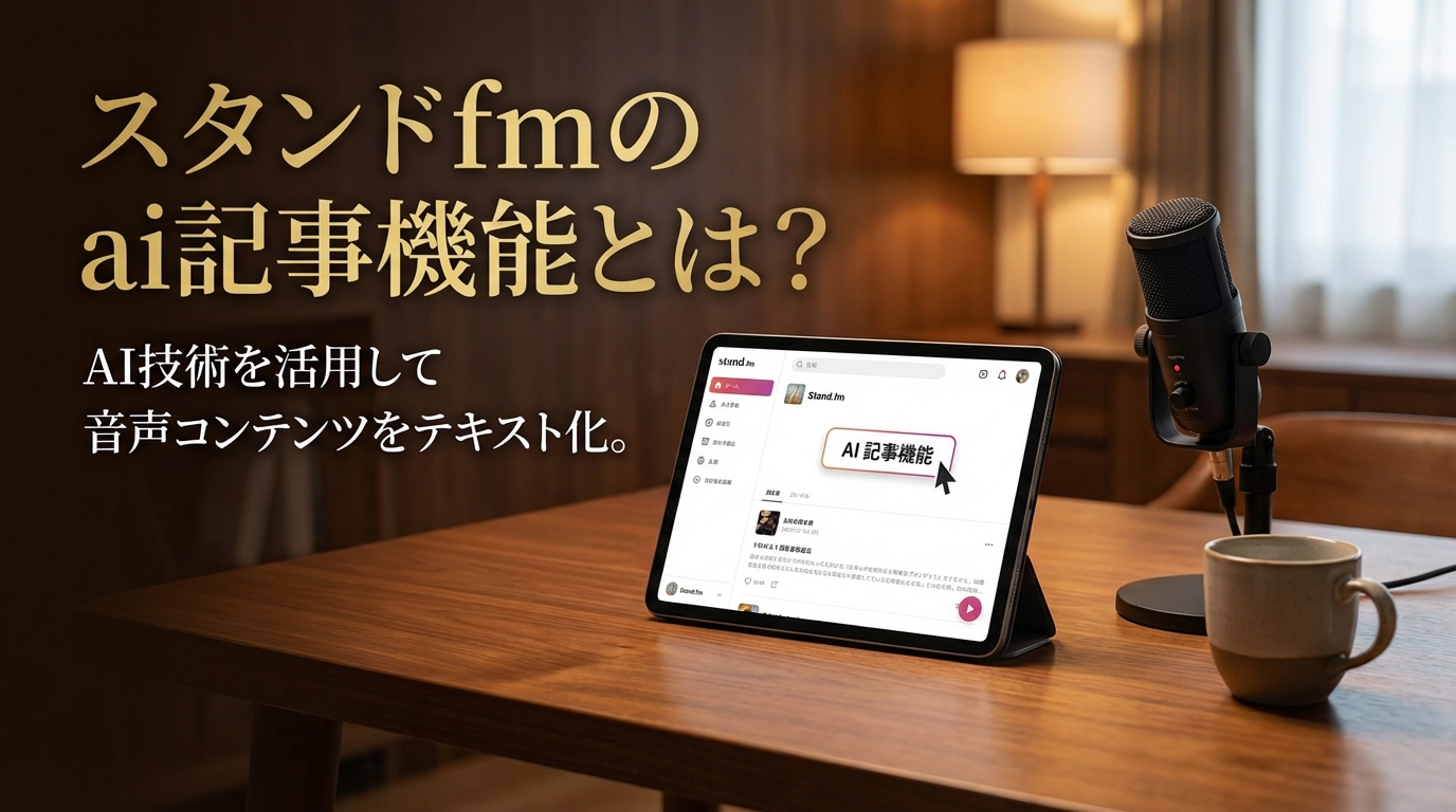 スタンドfmのai記事機能とは?