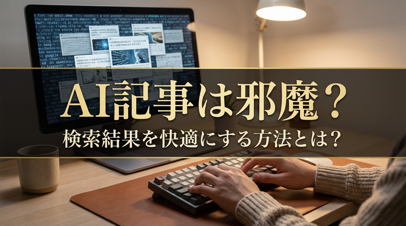 AI記事は邪魔？検索結果を快適にする方法とは？