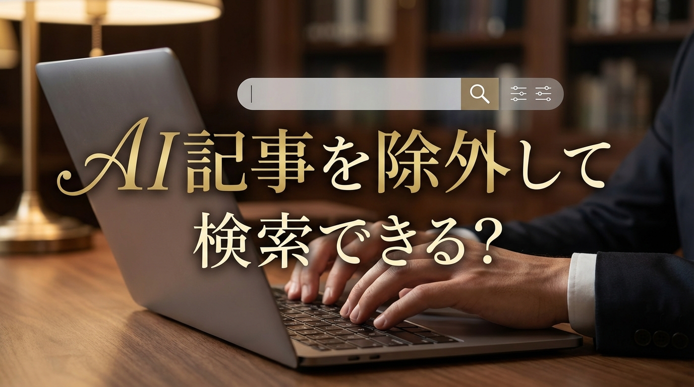 AI記事を除外して検索できる?