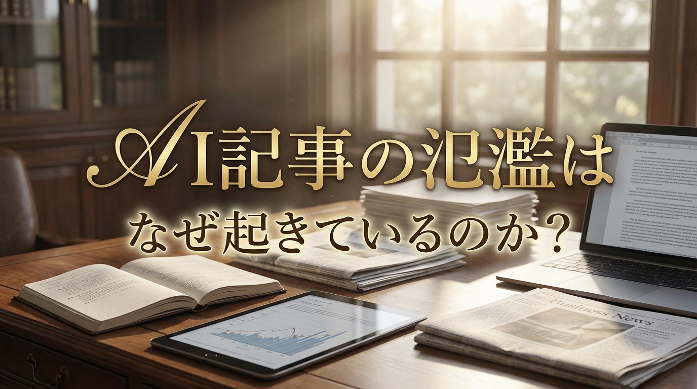 AI記事の氾濫はなぜ起きているのか？