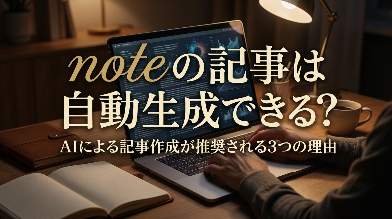 noteの記事は自動生成できる?|AIによる記事作成が推奨される3つの理由