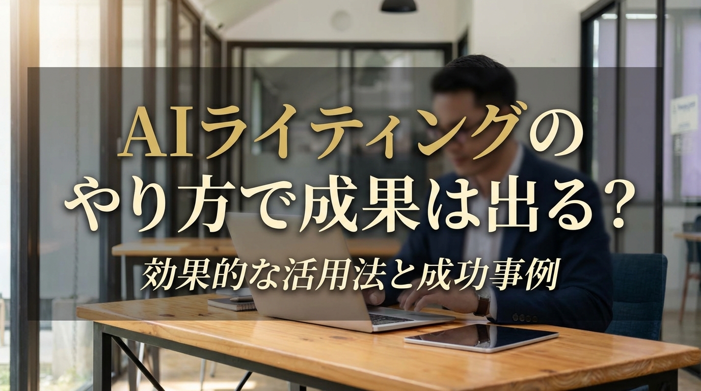 AIライティングのやり方で成果は出る？