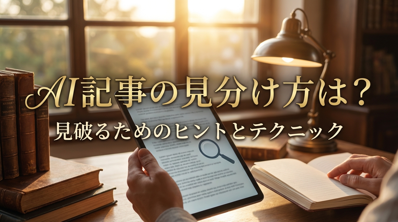 AI記事の見分け方は？