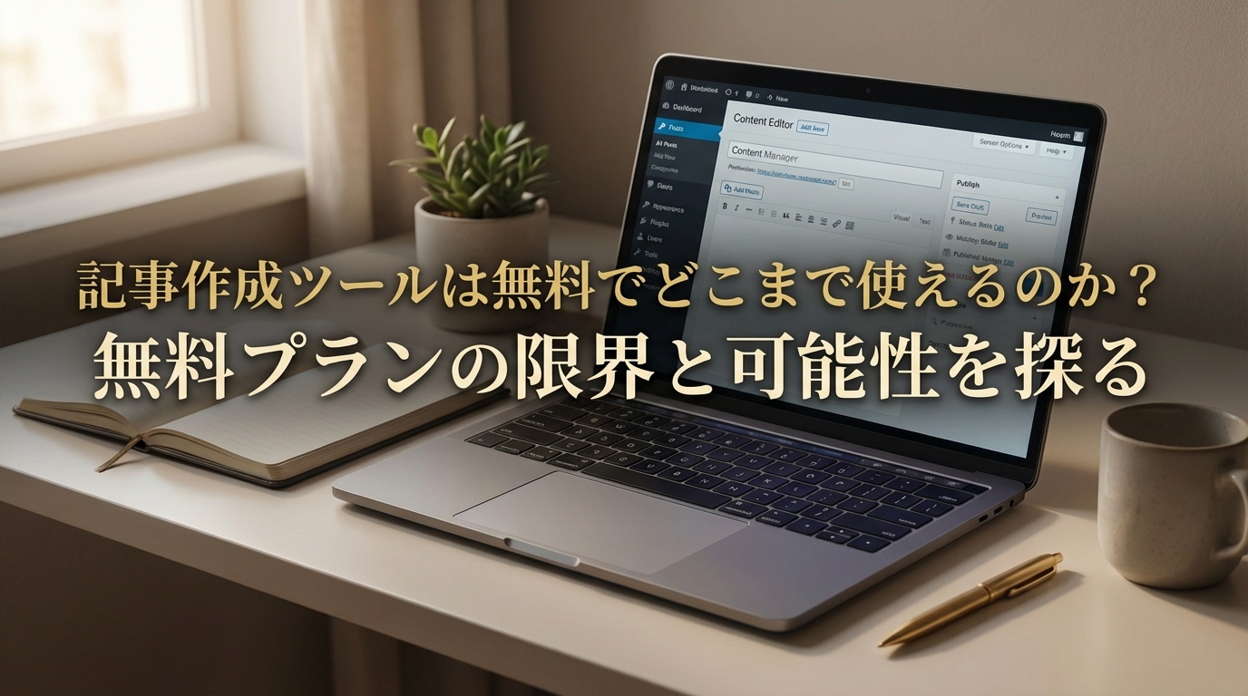 記事作成ツールは無料でどこまで使えるのか？