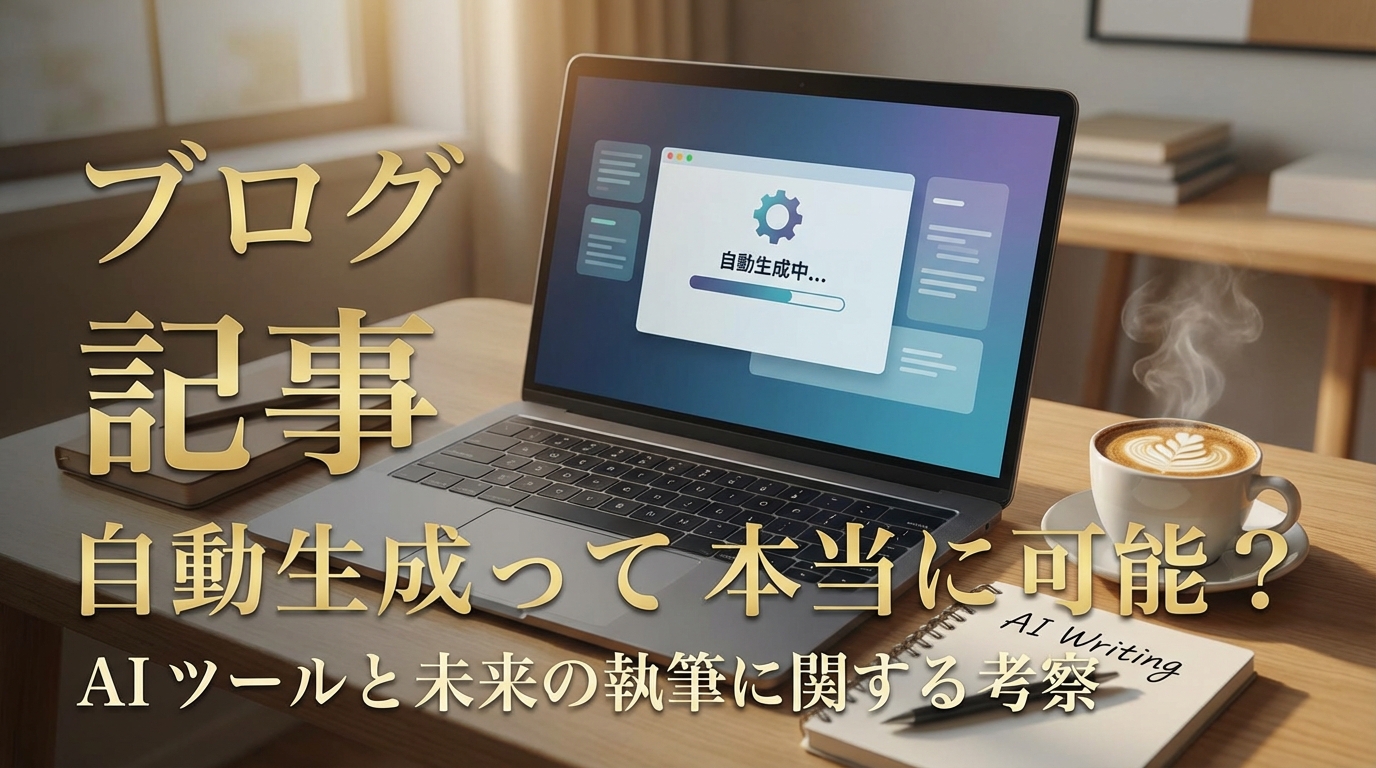 ブログ 記事 自動生成って本当に可能？