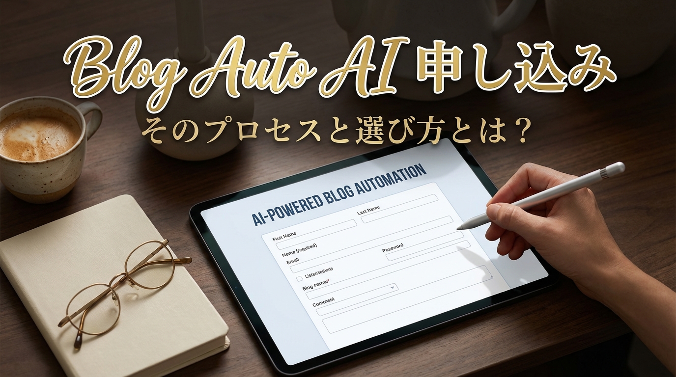 Blog Auto AI 申し込み、そのプロセスと選び方とは？