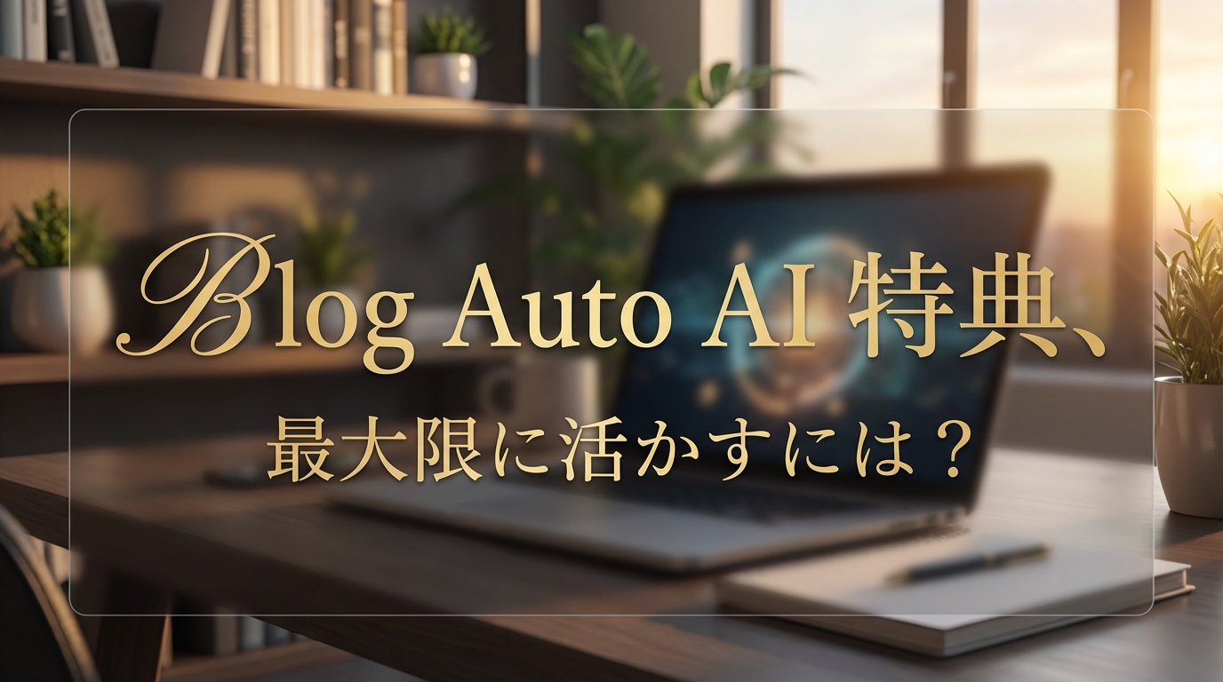Blog Auto AI 特典、最大限に活かすには?