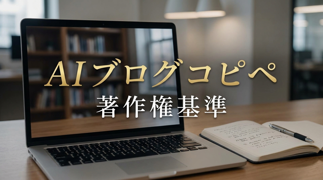 AI ブログ コピペ 著作権 基準