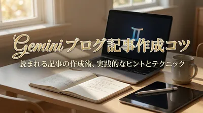Gemini ブログ 記事 作成 コツ