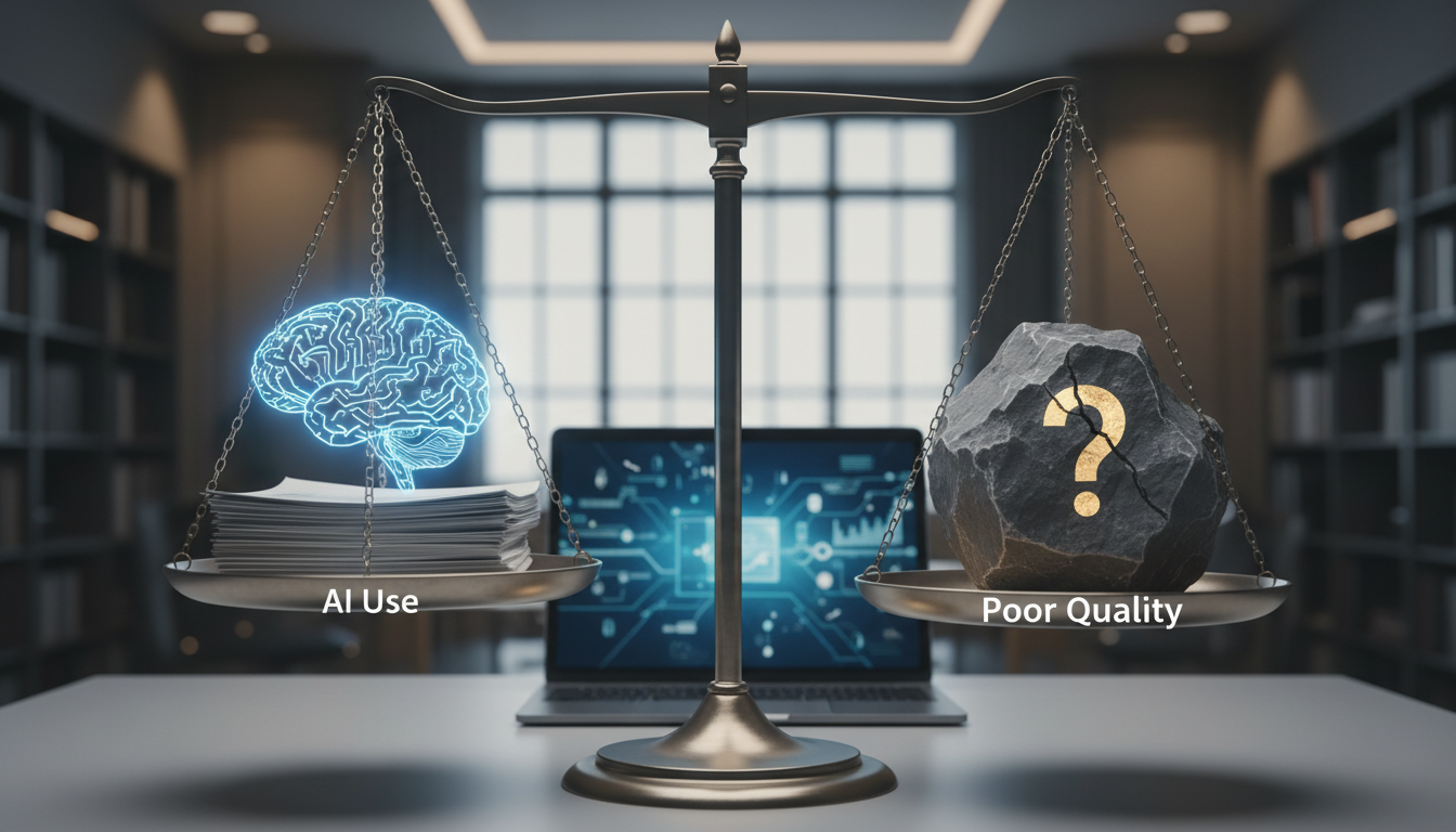 AIの使用自体は問題ありませんが品質が問われます