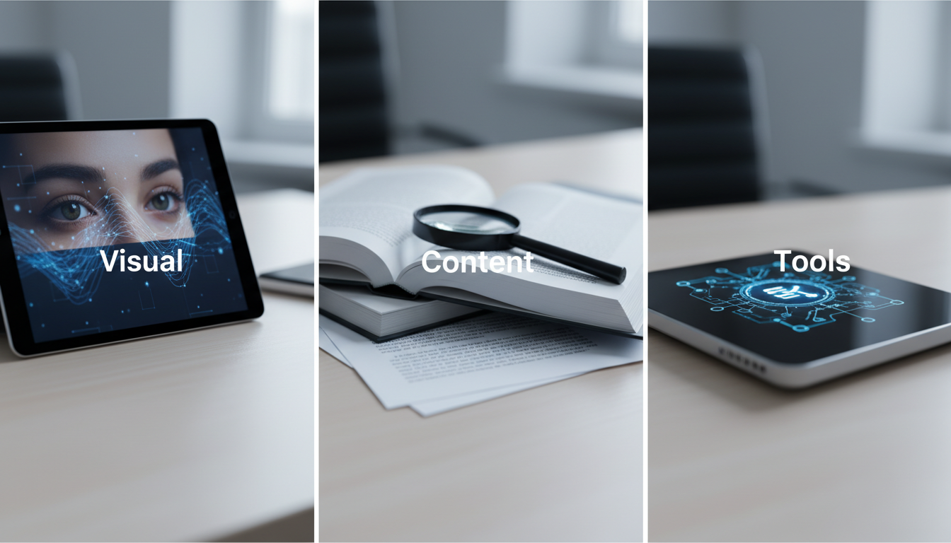 視覚・内容・ツールの3点で総合的に判断する