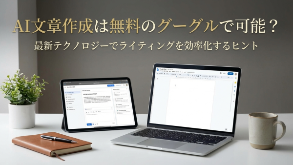 AI文章作成は無料のグーグルで可能？｜最新テクノロジーでライティングを効率化するヒント